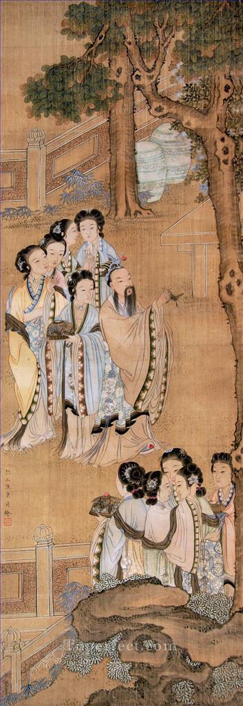 Xiong bingzhen women antique Chinese Oil Paintings